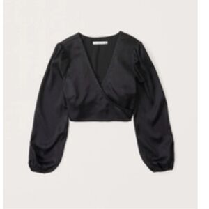 Abercrombie & Fitch Black Satin Blouse